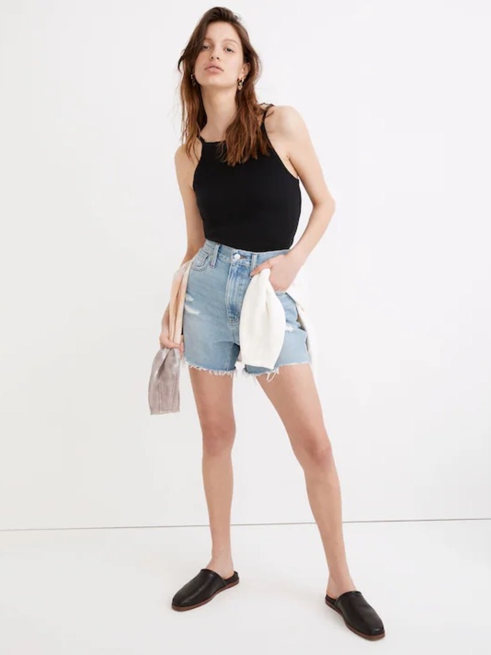 Madewell The Momjean Shorts Size 26 High Rise Denim in Lansdale Wash